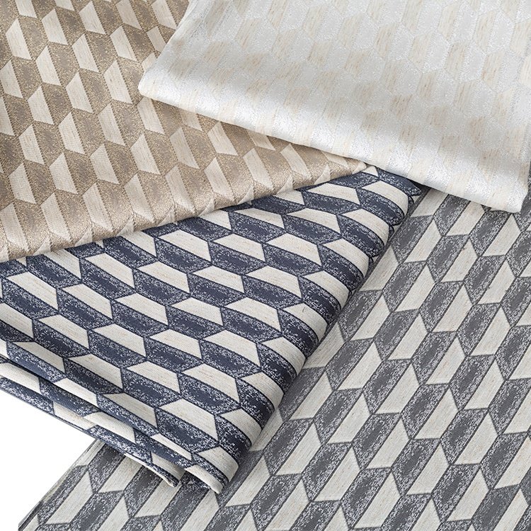 custom luxury linen polyester jacquard blackout curtain fabric for living room 2021