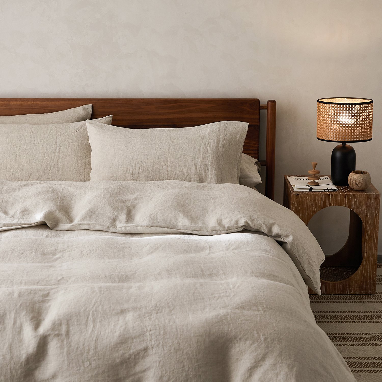 natural color luxury hotel home linen custom size european flax linen material bedding 100% french linen duvet cover set and pi