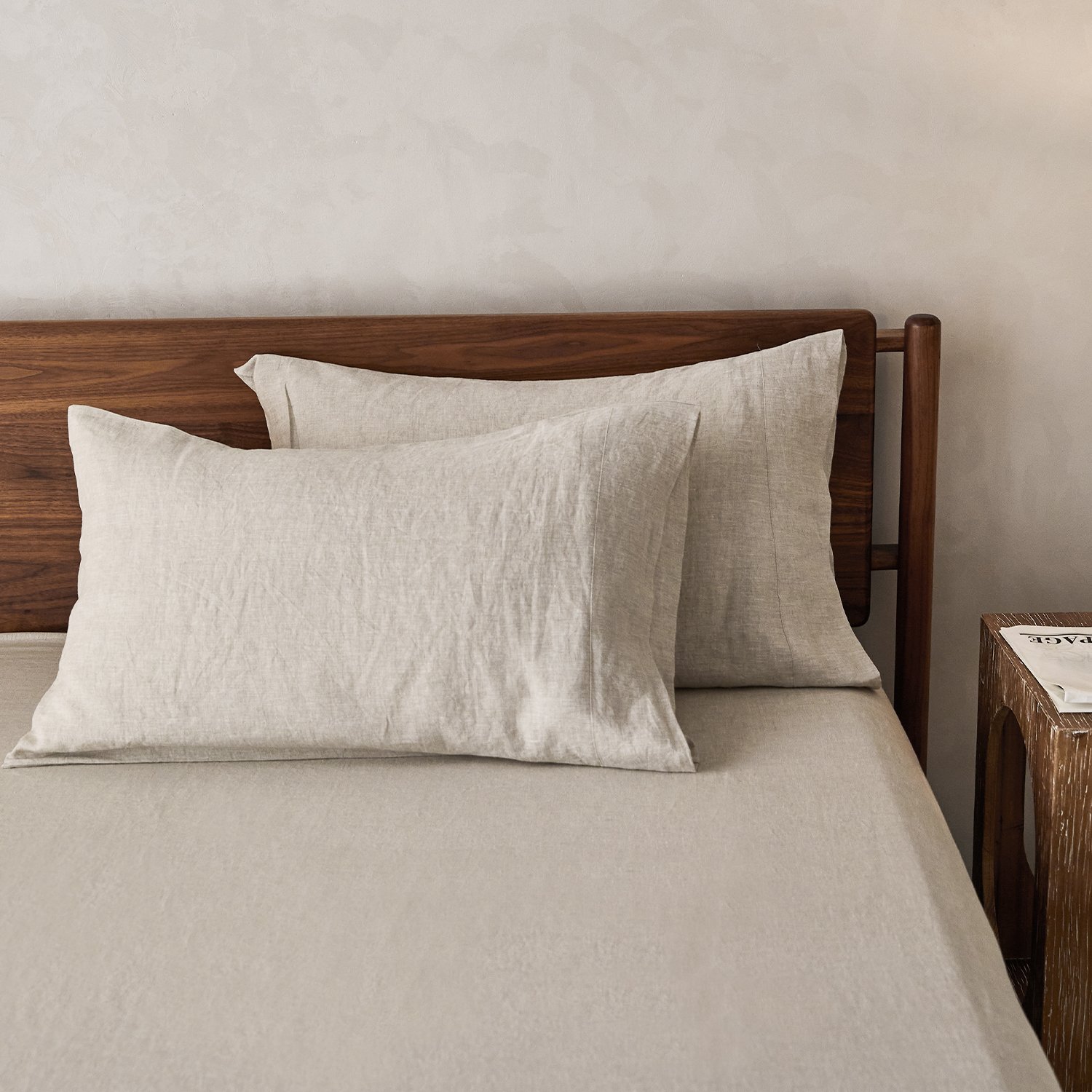 natural color luxury hotel home linen custom size european flax linen material bedding 100% french linen duvet cover set and pi