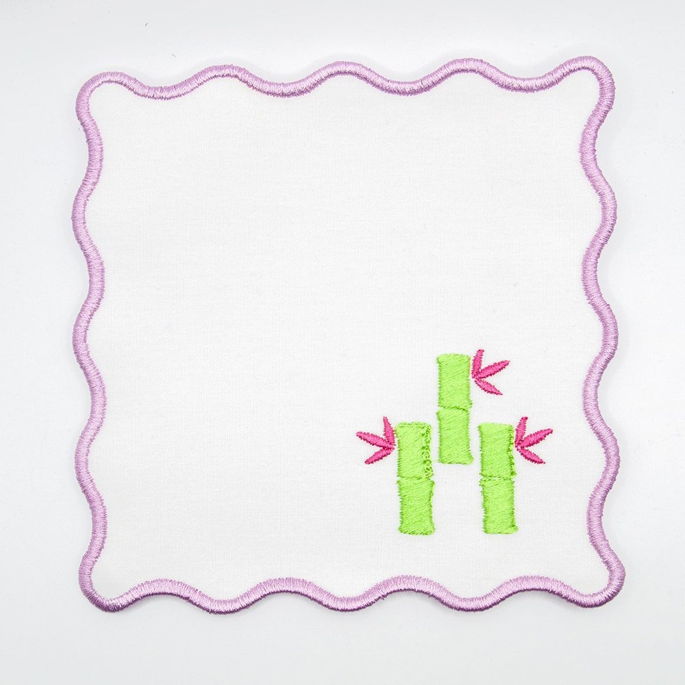 New arrival Colorful custom pattern Organic French fabric 6*6in 100% flax hotel Embroidered cocktail linen Napkins