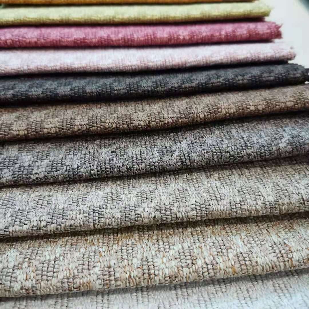 Hometextile 100% polyester linen look sofa upholstery fabric