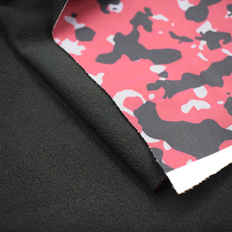 Soft Shell Fabric Waterproof Softshell Fabric For Outdoor Jacket 3 Layer softshell stretch Laminated Fleece Fabric