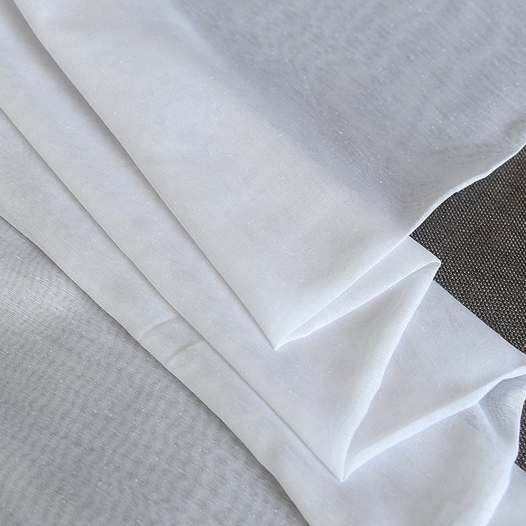 Factory Supply White High Quality Latest Soft Linen Material Transparent Sheer Curtain Fabric For Window Curtains