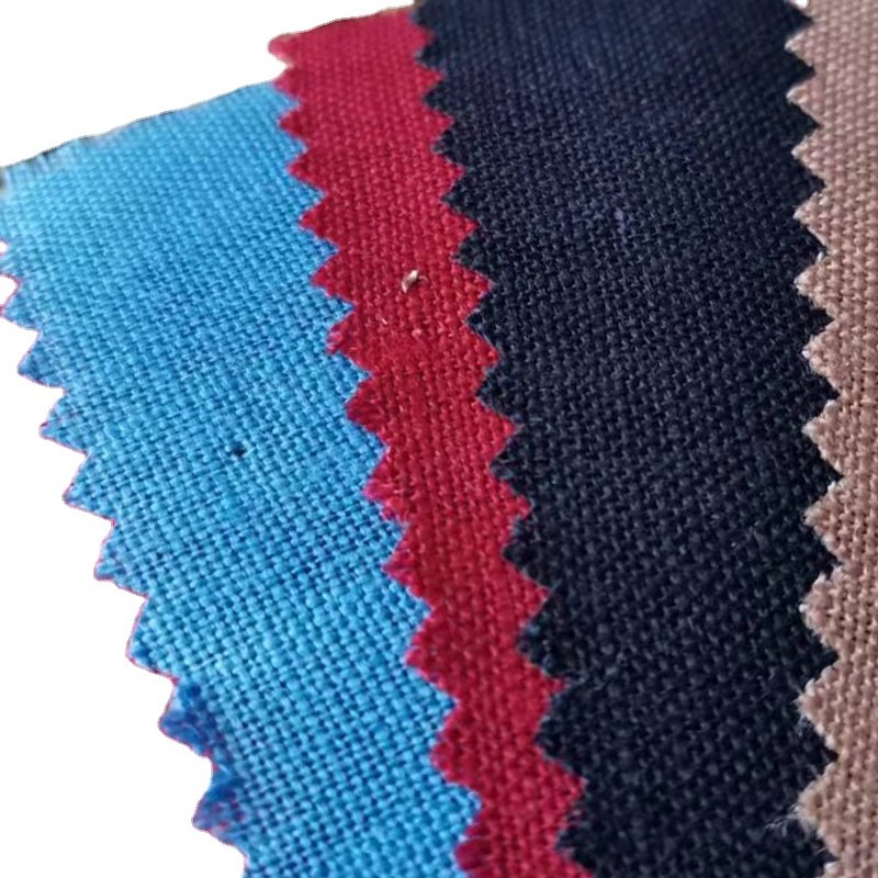 100% flax linen 180gsm weight woven plain dyed fabric for garment 1A99