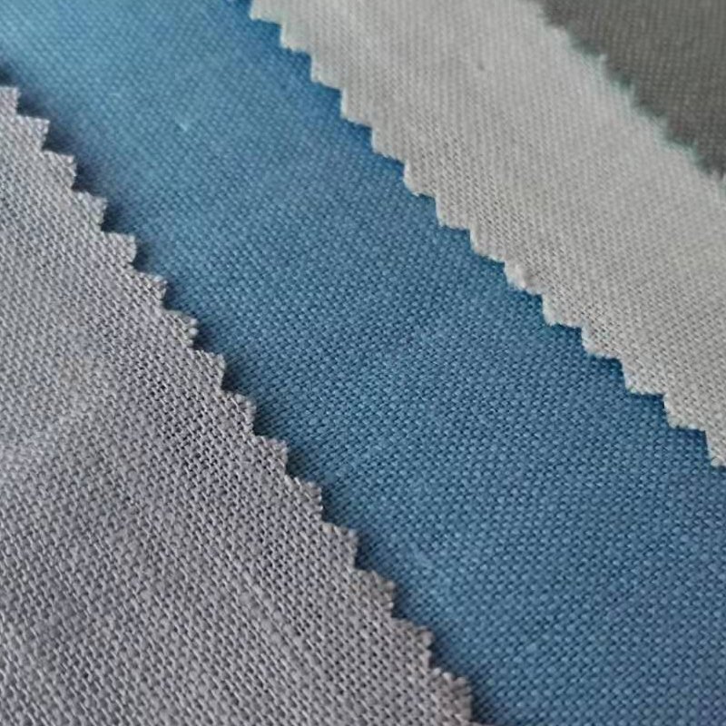100% flax linen 180gsm weight woven plain dyed fabric for garment 1A99