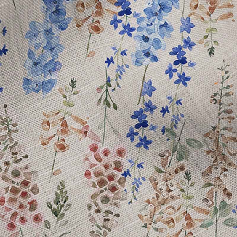 High quality floral printed 100% flower soft african linen fabric for ladies clothing