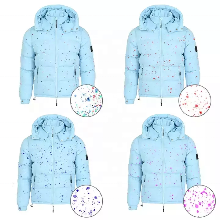 Custom Warm Thicken Bubble Detachable Hooded Windproof High Quality Men Winter Down Coats Quilted Cotton Padded Puffer Jacket