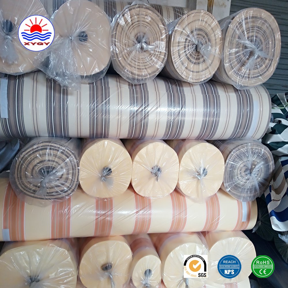 100% Polyester Spun Yarn Oxford Awning Fabric Woven Design with Plain Striped Patterns Anti-Static 280gsm-350gsm Weight Dresses