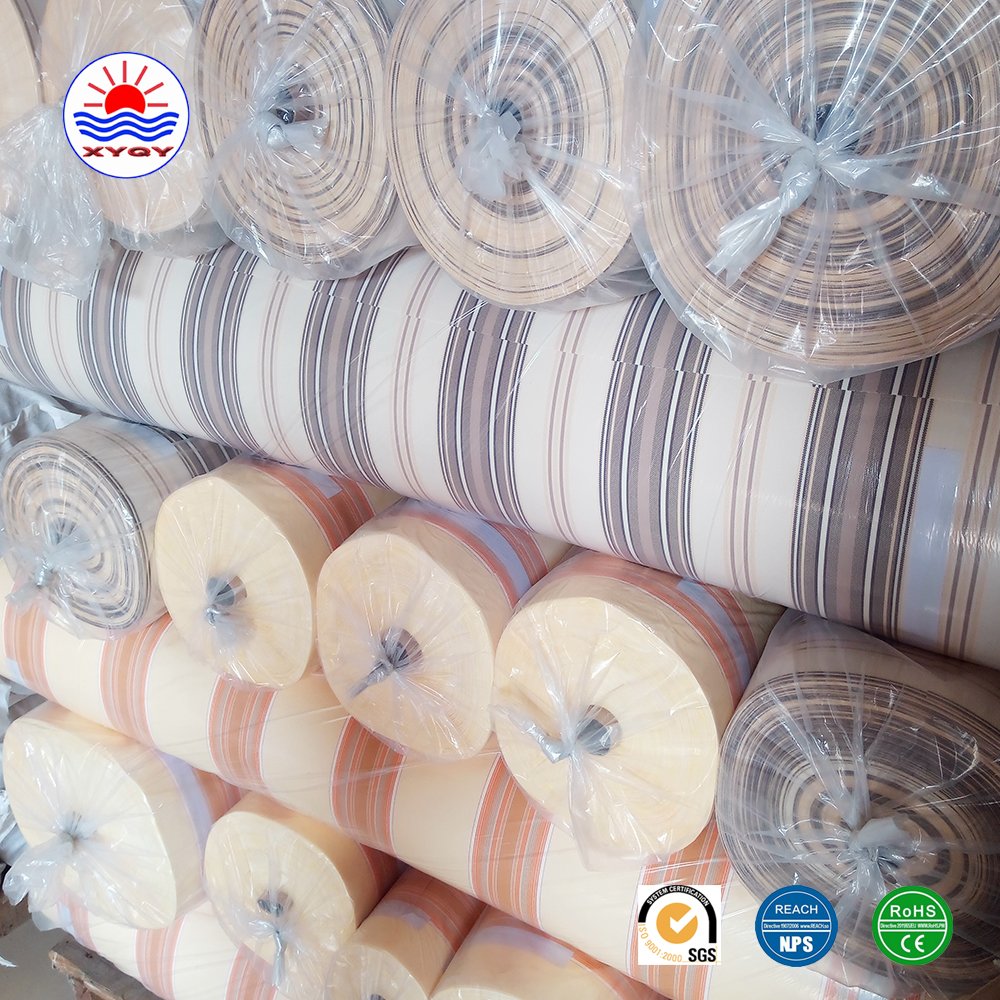 100% Polyester Spun Yarn Oxford Awning Fabric Woven Design with Plain Striped Patterns Anti-Static 280gsm-350gsm Weight Dresses