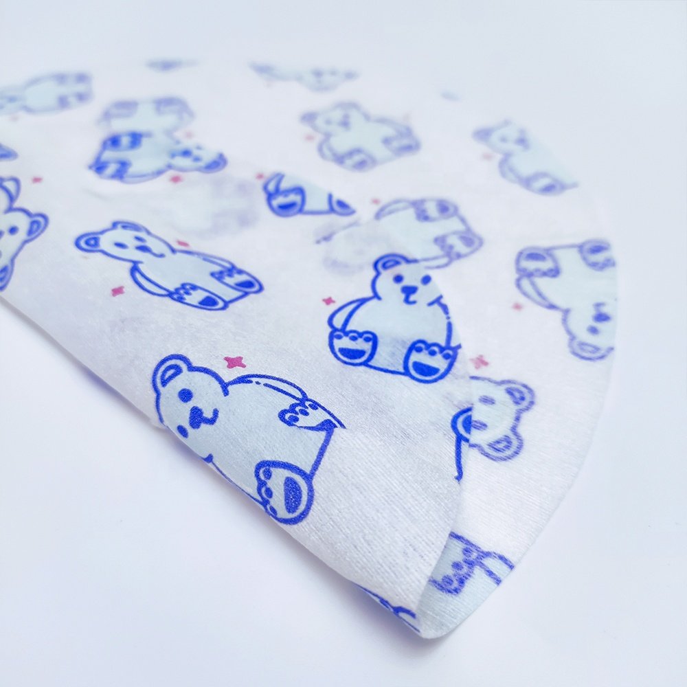 Little Bear Printing Facial Sheet No Liquid Dry Facial Mask Sheet Custom Printed Facial Mask Cloth Bamboo Fiber Mask