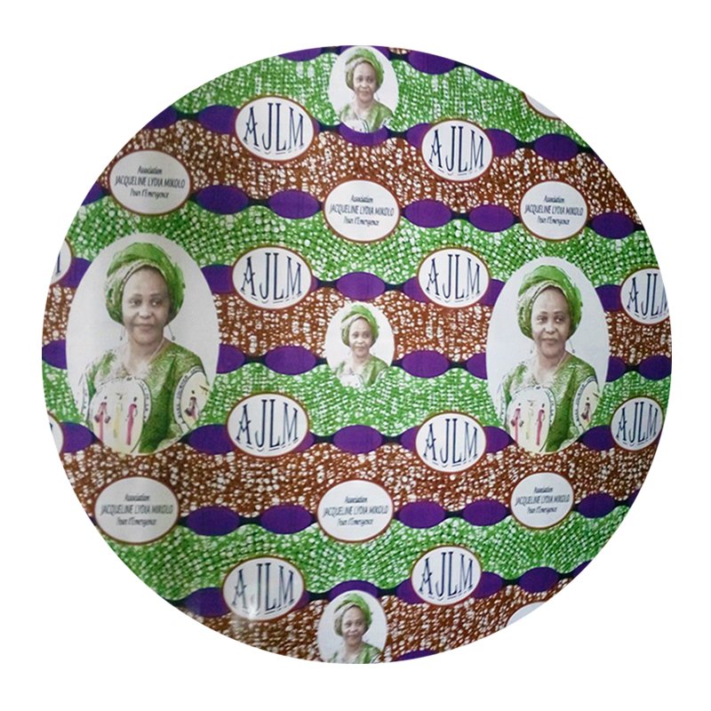 Cotonou Benin Nigeria Kitenge Designs Pictures Customized Logo Printed African Wax Fabric With Photo