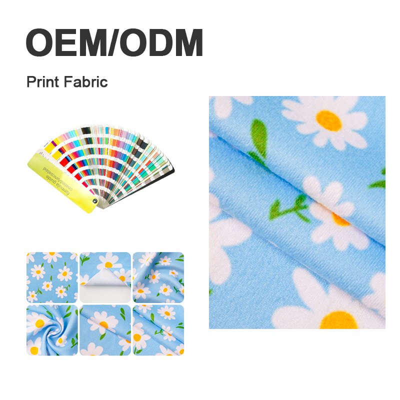 Fashion forward trend custom print bamboo cotton fabric 70%bamboo 30%cotton240gsm fabric for baby boy clothes