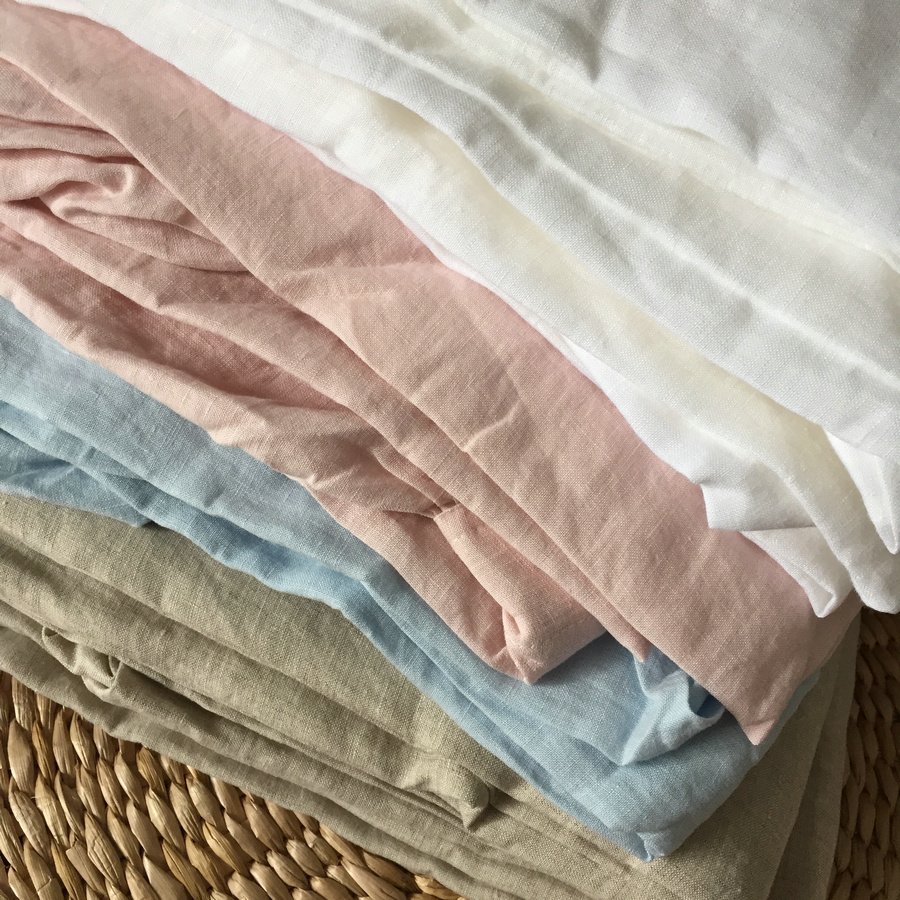 high quality stone washed 100% linen pure natural fabric Oeko-Tex certificate 170gsm plain dyed Solid color for cloth and shirt