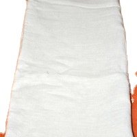 Hand woven 100% flax linen white fabric