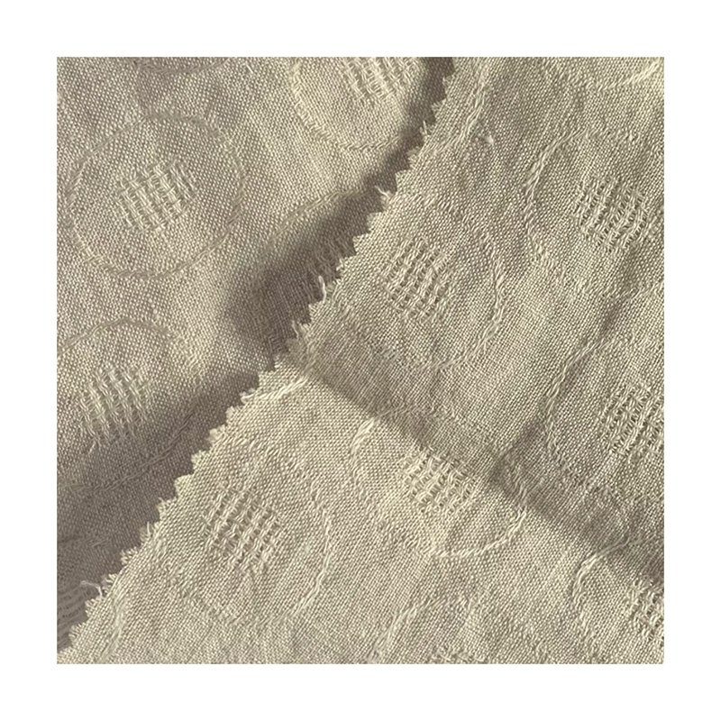 High Quality Wholesale Custom Cheap wedium weight 170gsm jacquard 100% linen fabric for clothing