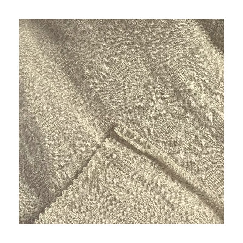 High Quality Wholesale Custom Cheap wedium weight 170gsm jacquard 100% linen fabric for clothing