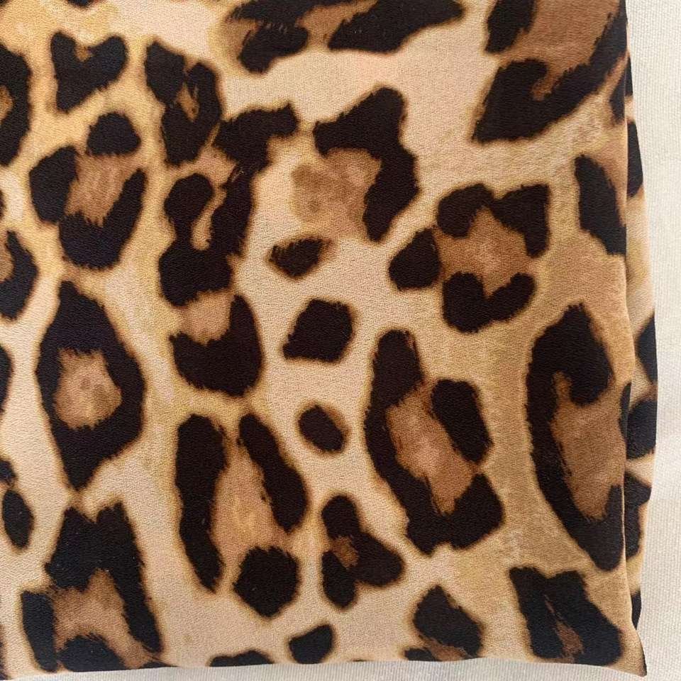 High-quality 100% polyester moss crepr chiffon printed fabric for fashionable women's clothing