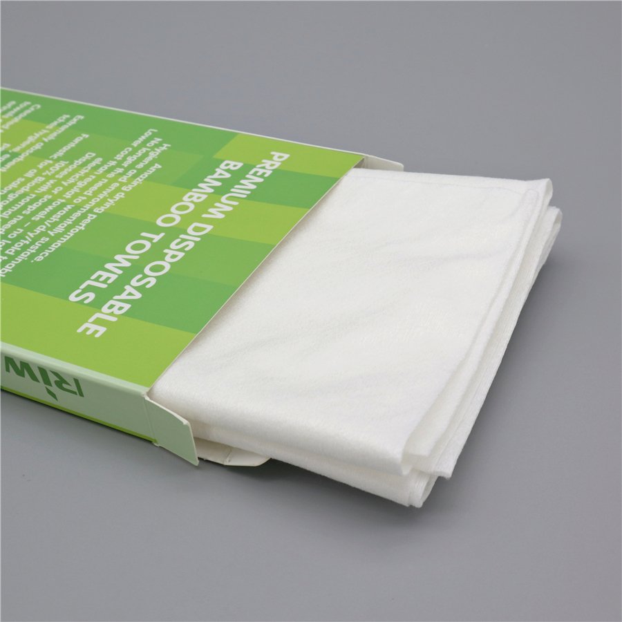 100% Biodegradable Plant-Based Disposable bamboo fiber bath Salon Shower Dry towels