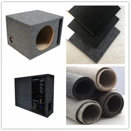 polyester non woven needle felt roll self adhesive speaker box carpet