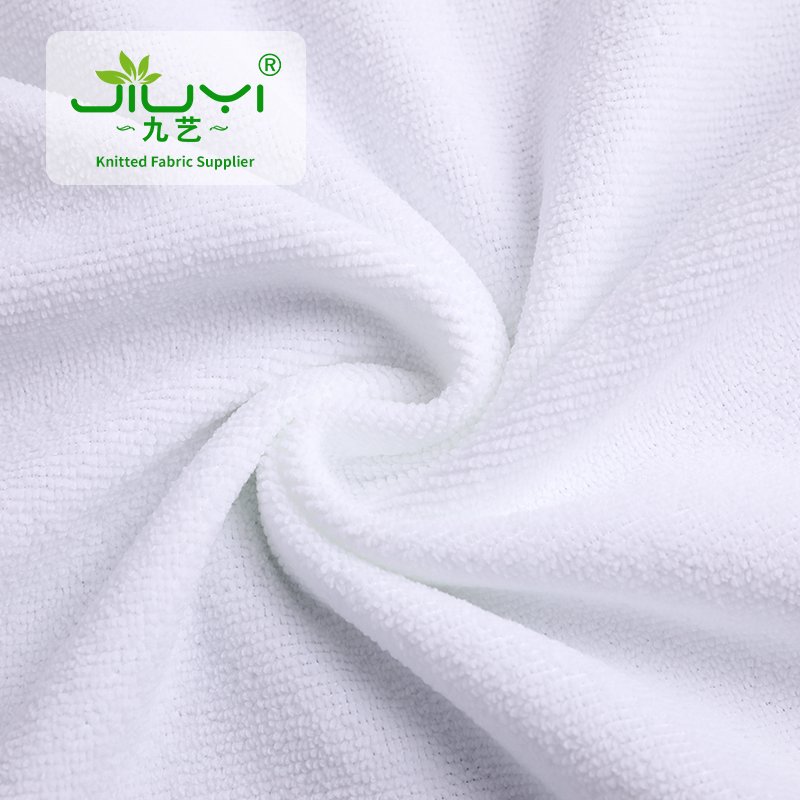 wholesale warp towel knitting 100% polyester microfiber terry cleaning cloth microfiber fabric in roll for beach towel