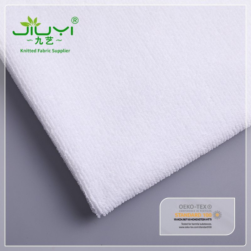 wholesale warp towel knitting 100% polyester microfiber terry cleaning cloth microfiber fabric in roll for beach towel