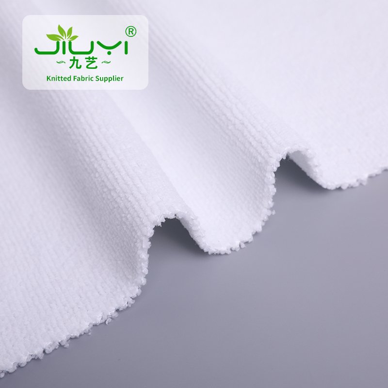 wholesale warp towel knitting 100% polyester microfiber terry cleaning cloth microfiber fabric in roll for beach towel