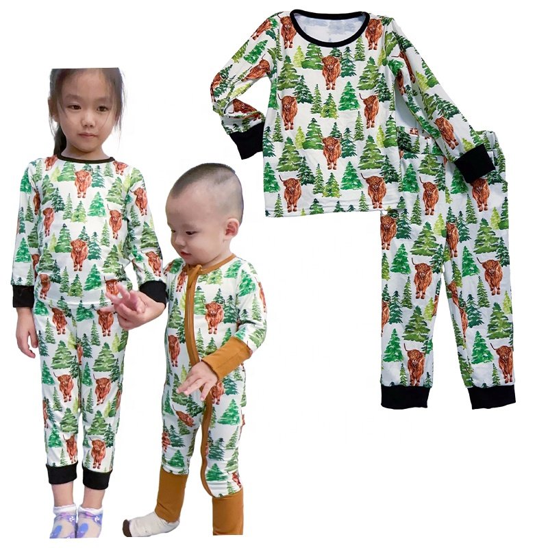 Custom Printing Wholesale Two Way Zipper Baby Romper Infants Sleeper Baby Rompers Bamboo Soft Fabric Long Sleeve Spandex Cotton