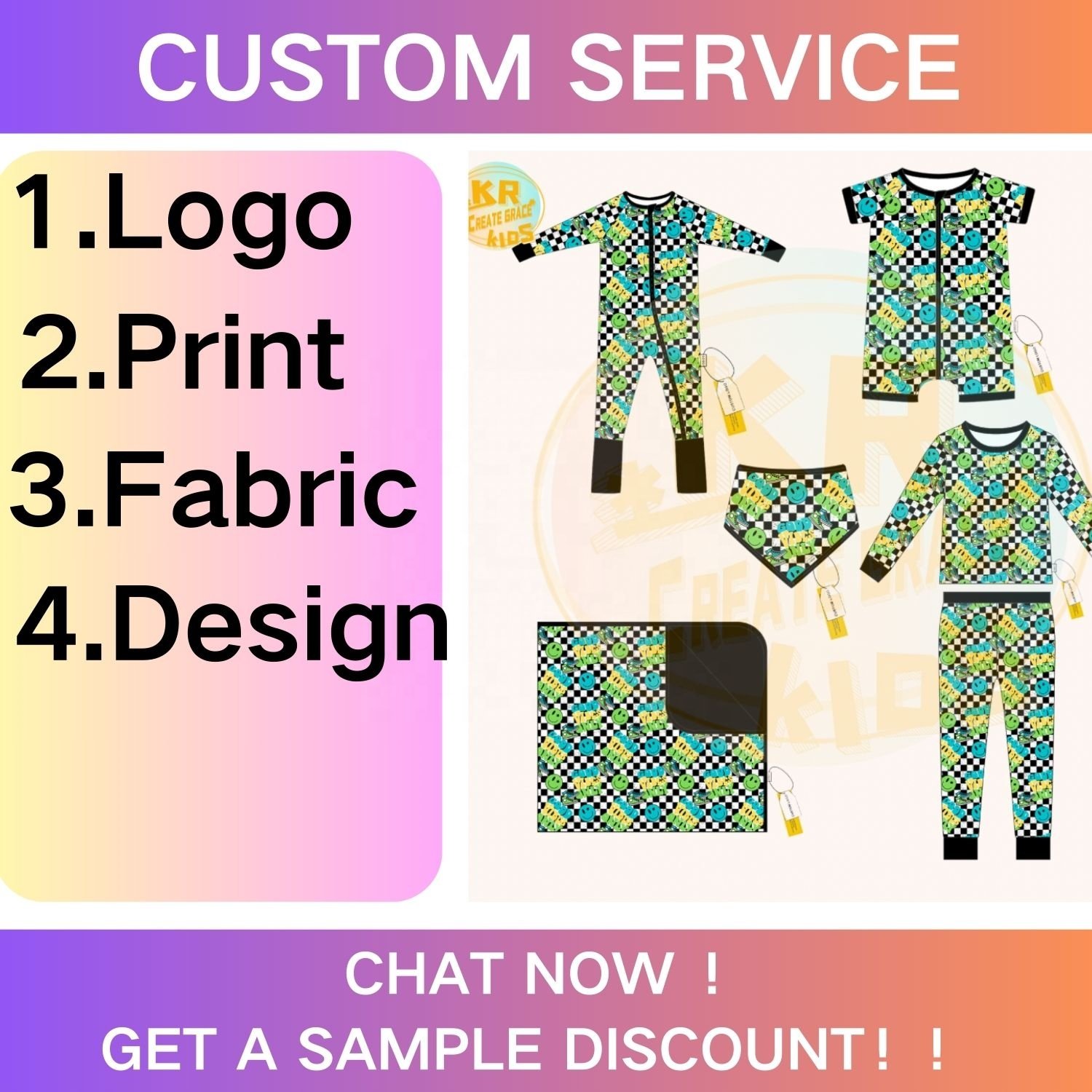 Custom Printing Wholesale Two Way Zipper Baby Romper Infants Sleeper Baby Rompers Bamboo Soft Fabric Long Sleeve Spandex Cotton