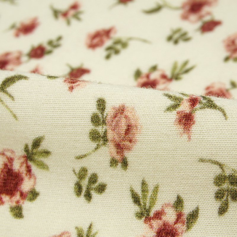 Bamboo cotton fabric french terry fabric floral digital printing customized fresh pattern for ladies dress long skirt jersey