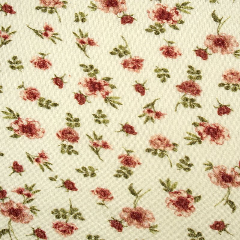Bamboo cotton fabric french terry fabric floral digital printing customized fresh pattern for ladies dress long skirt jersey