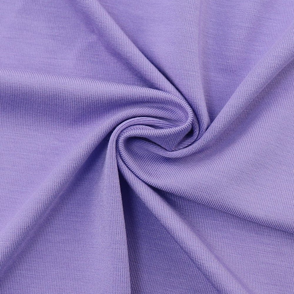 High quality super soft organic 92% bamboo fiber 8% spandex knitted fabric Bamboo fabric baby clothing solid color 290gsm