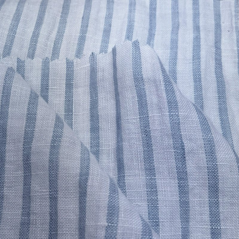 2024 New Design 100% Linen Jersey Fabric Striped Linen Fabric Wholesale With Best Price For Garments