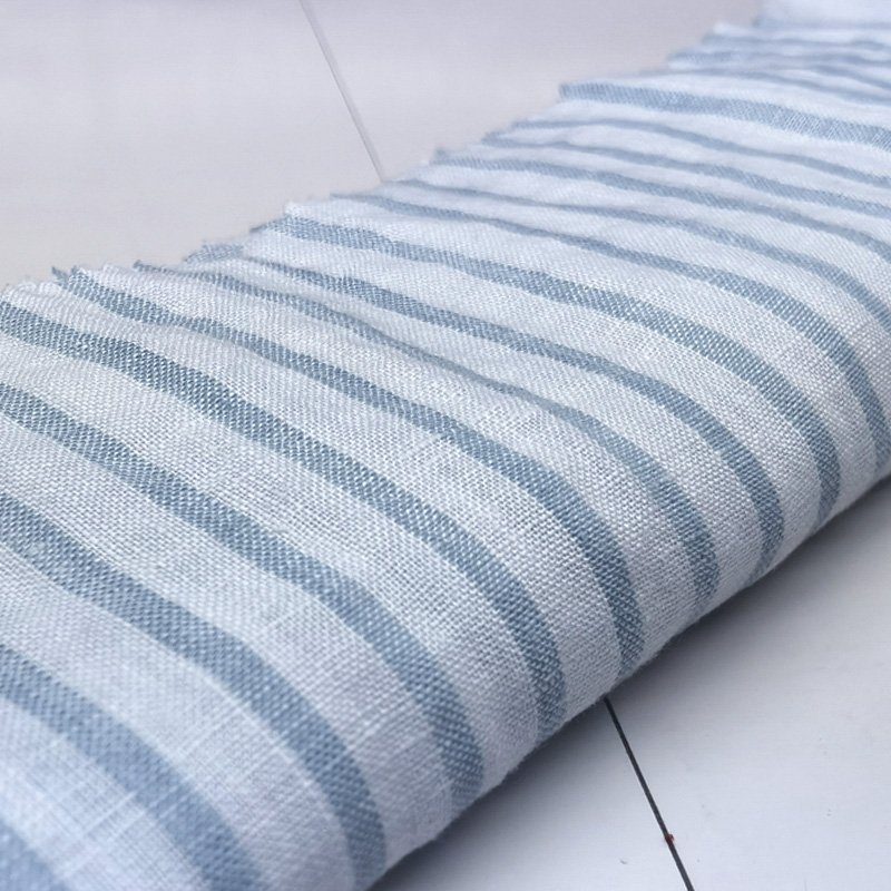 2024 New Design 100% Linen Jersey Fabric Striped Linen Fabric Wholesale With Best Price For Garments