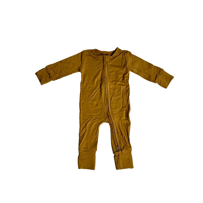 2024 Hot sale baby comfortable soft bamboo fiber fabric jumpsuits unisex kids elastic long sleeves solid rompers