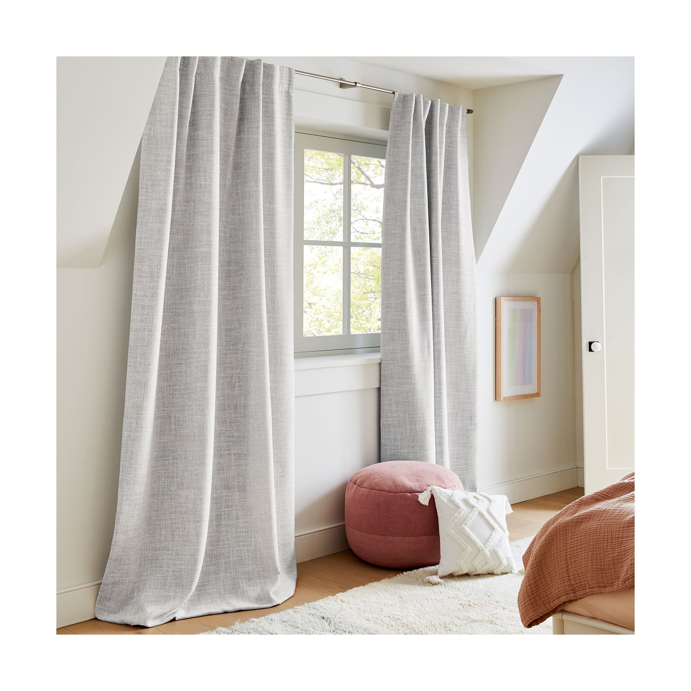 Wholesale Luxury Thermal Insulated Soft Window Drapes Polyester Linen Look Blackout Curtains for living room