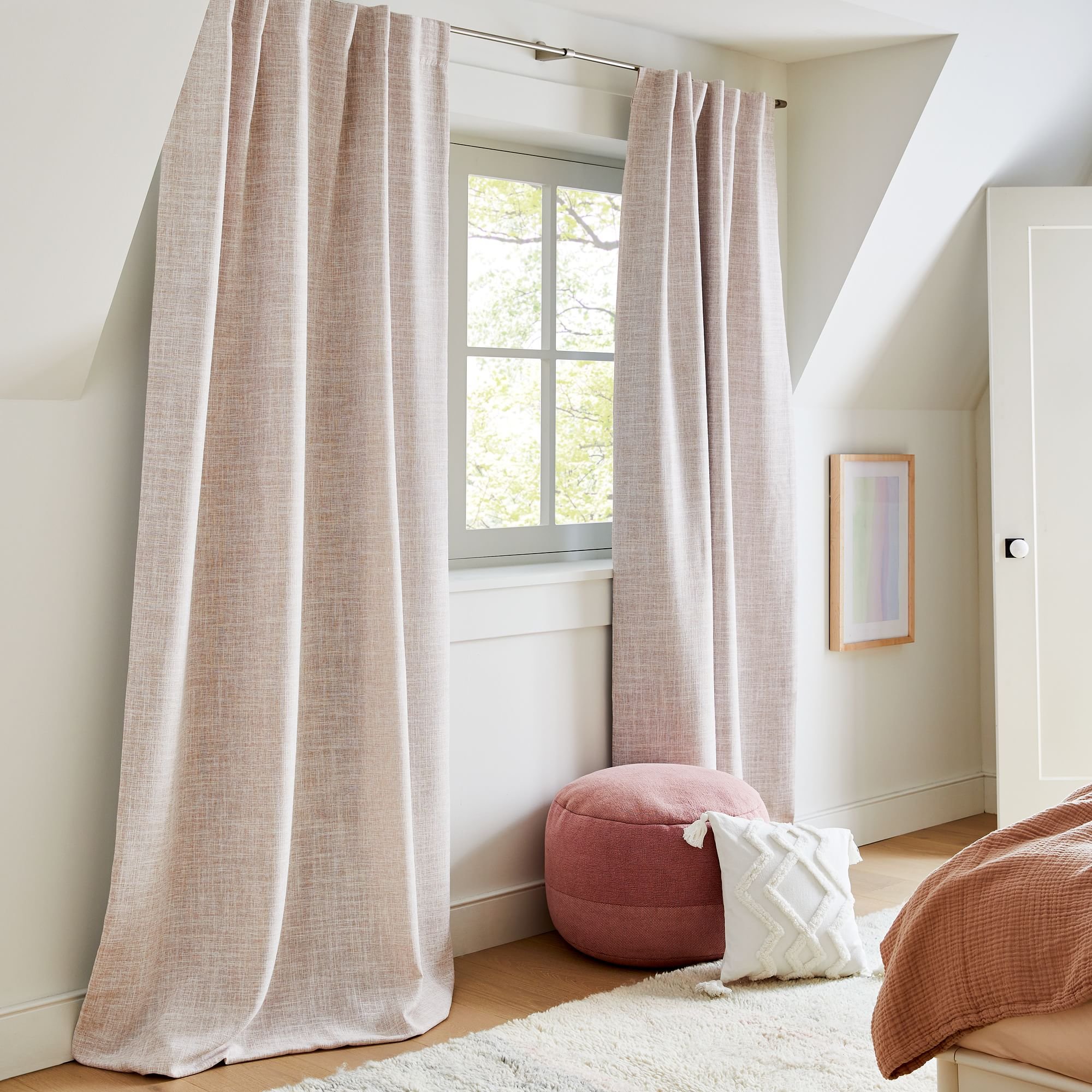 Wholesale Luxury Thermal Insulated Soft Window Drapes Polyester Linen Look Blackout Curtains for living room
