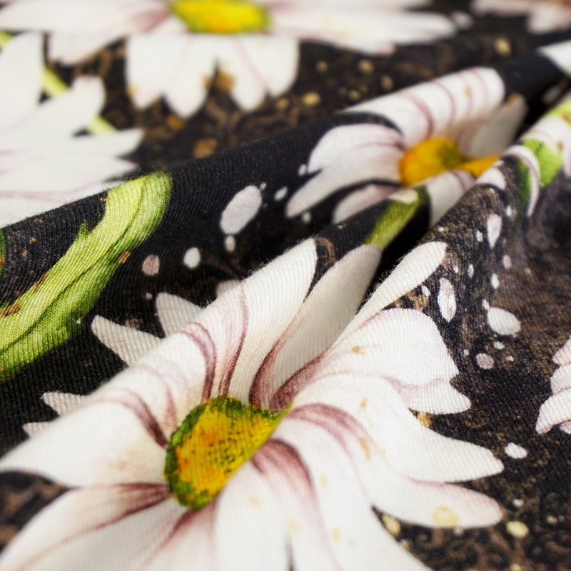 Wholesale organic knitted custom digital printed knitting bamboo fiber fabric for baby