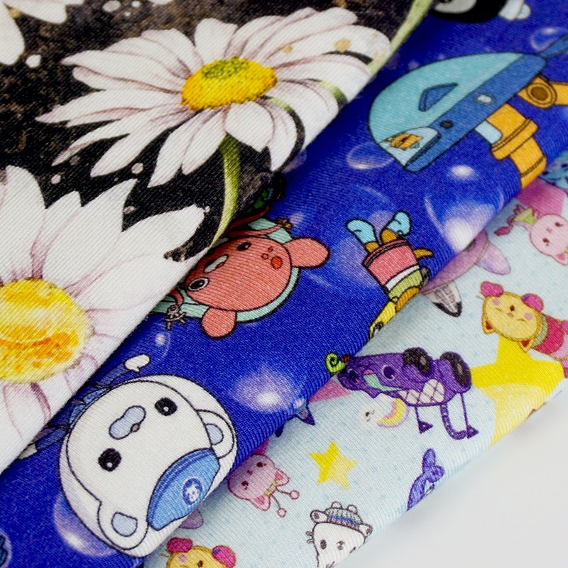 Wholesale organic knitted custom digital printed knitting bamboo fiber fabric for baby