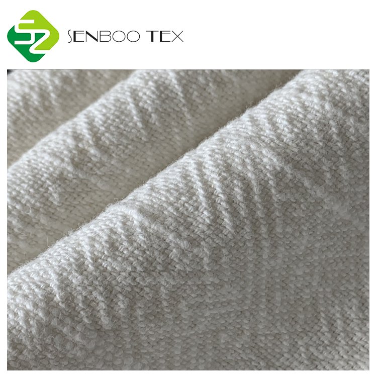 New Arrival Heavy Linen Fabric 300 GSM Soft White Cotton Texture Woven Technique for Clothes Sofas Girls' & Boys' Appointments