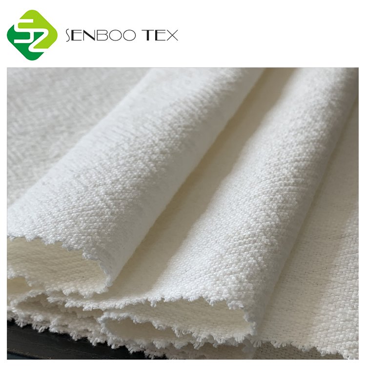 New Arrival Heavy Linen Fabric 300 GSM Soft White Cotton Texture Woven Technique for Clothes Sofas Girls' & Boys' Appointments