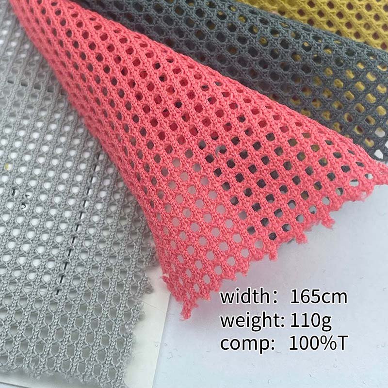 75D 110g Summer New Sports 100 Polyester Knitted grid Mesh Cloth Fabric for office chair