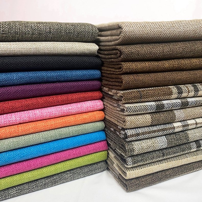 Direct Manufacturer 190G Rectangular, Wedding Banquet Large Tablecloths Faux Linen Blackout Curtain Fabric/