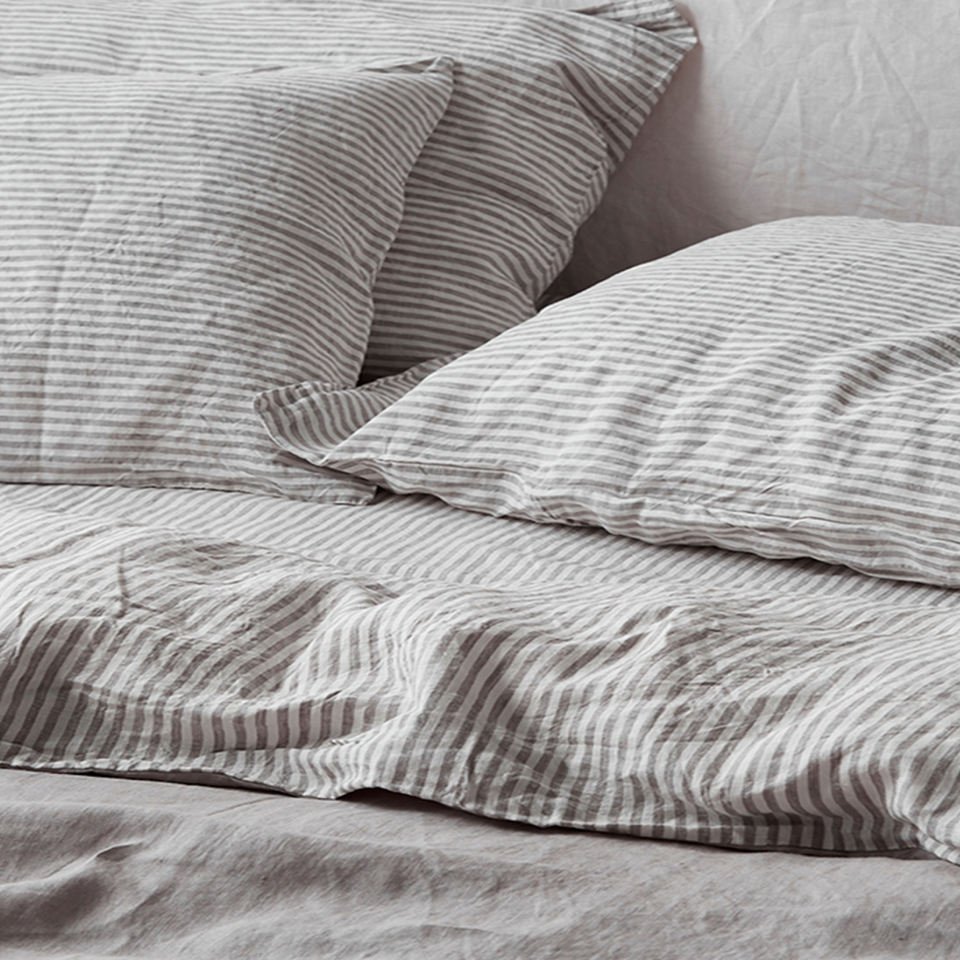100% French Flax linen stone washed customized color bedding sets