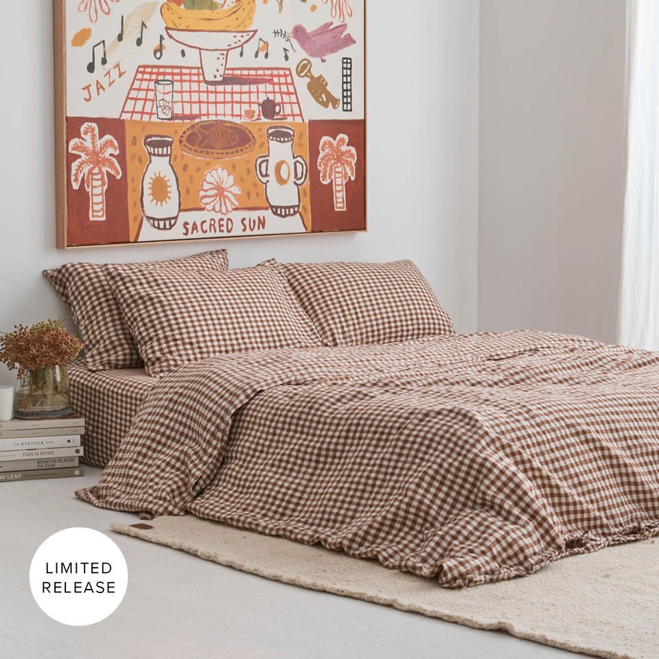 100% French Flax linen stone washed customized color bedding sets