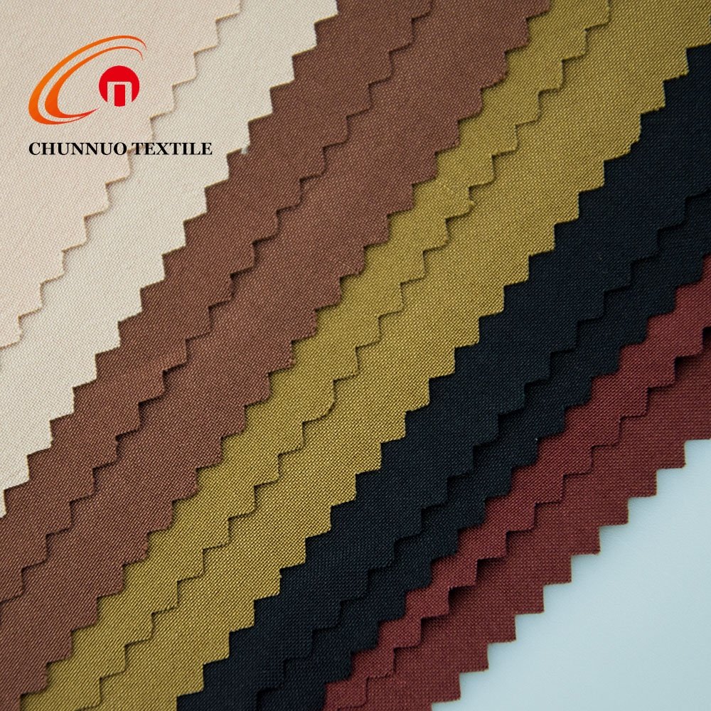 Hot Sale cheaper woven fabric 100% Polyester fabric colour plain colour for woman trousers
