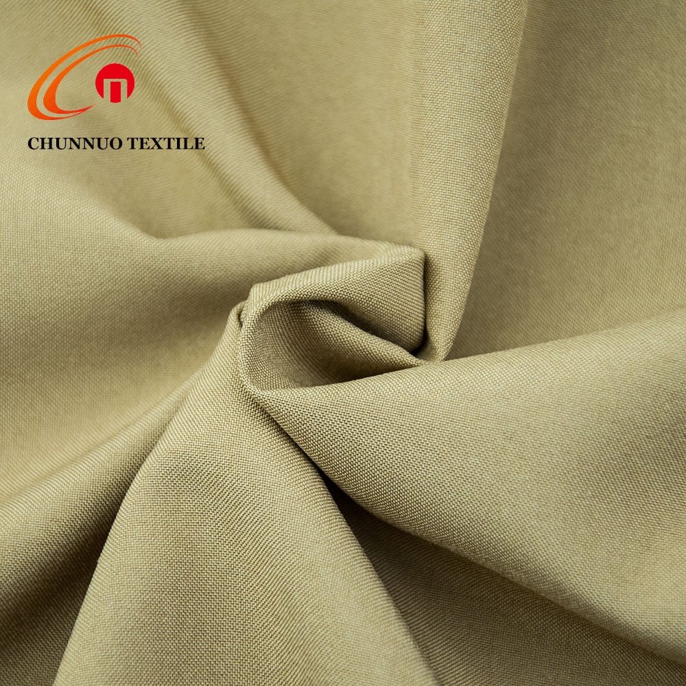 Hot Sale cheaper woven fabric 100% Polyester fabric colour plain colour for woman trousers
