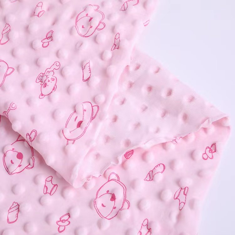 Kingcason 100 Polyester Crystal Super Soft Brush Print Fabric Fleece Fabric Use For Baby Blankets