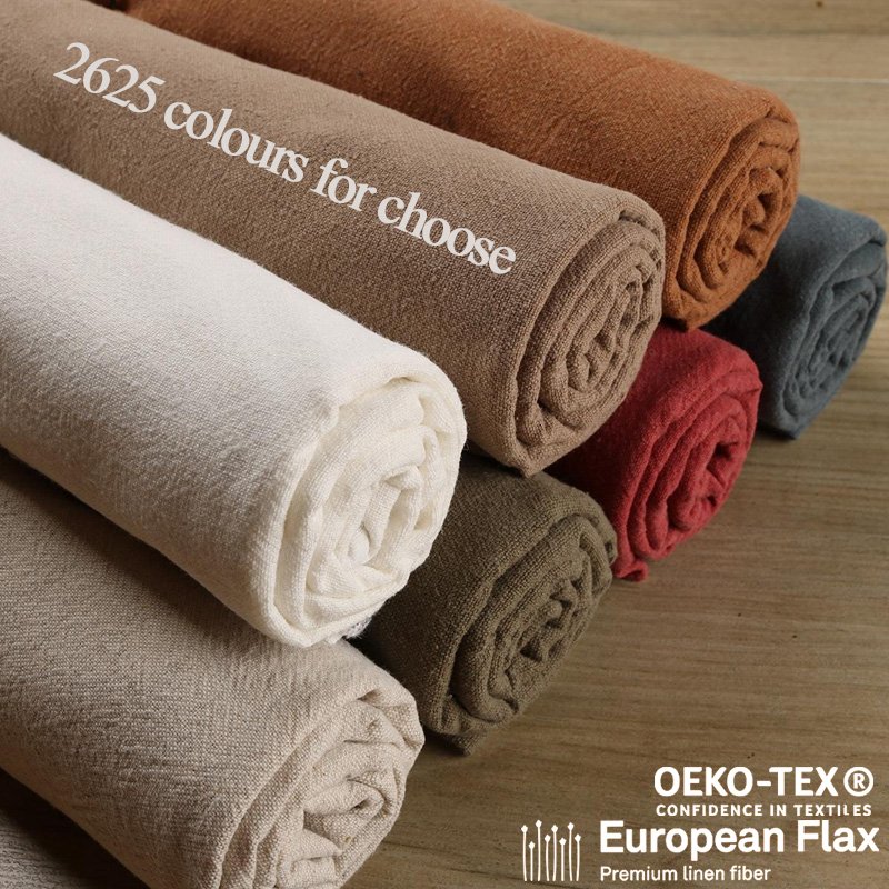2024 hot selling Oeko-tex flax printed pure wholesale 100% linen fabric for clothing tela de lino puro