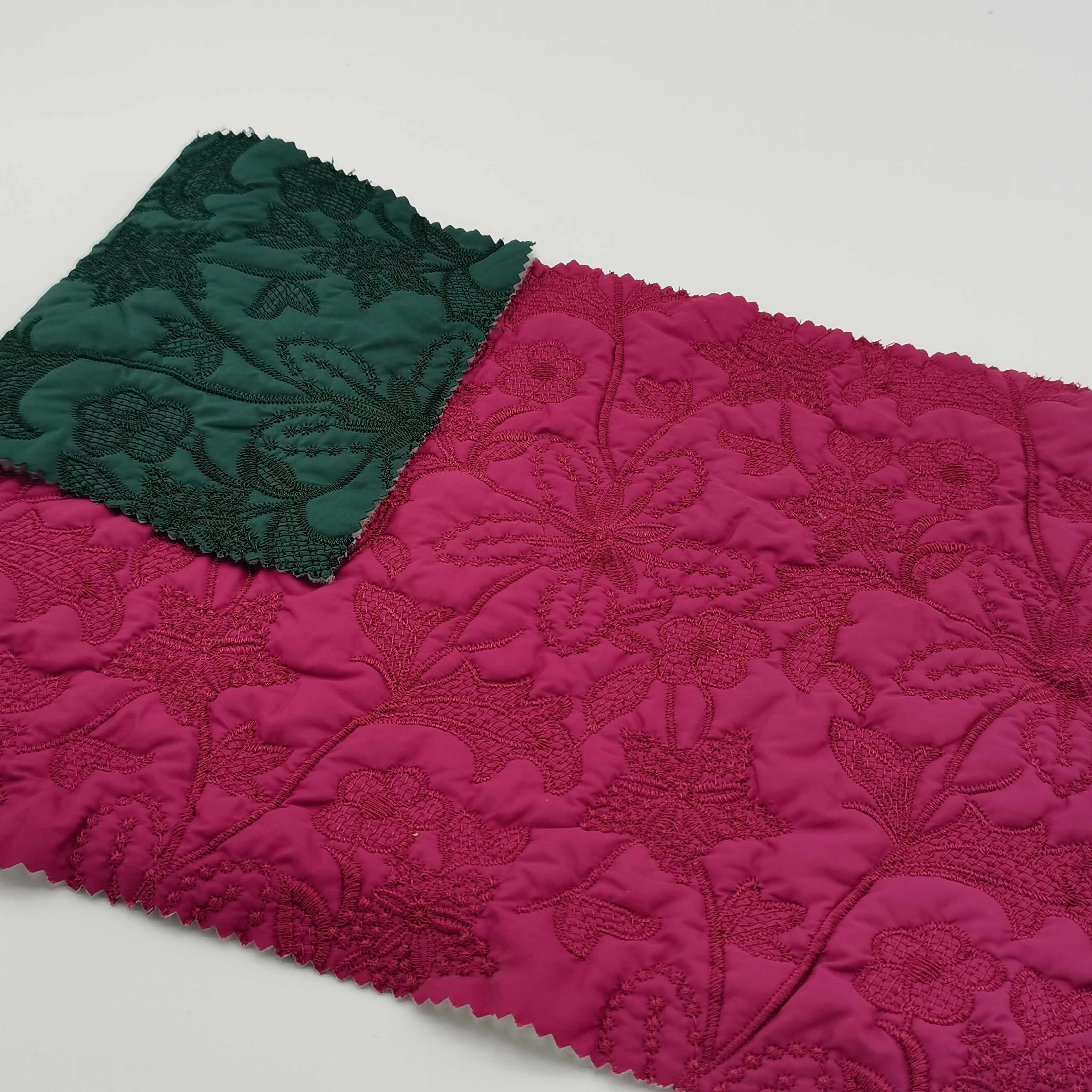 Top sale 100% polyester 300T pongee embroidery floral fabric for women coat