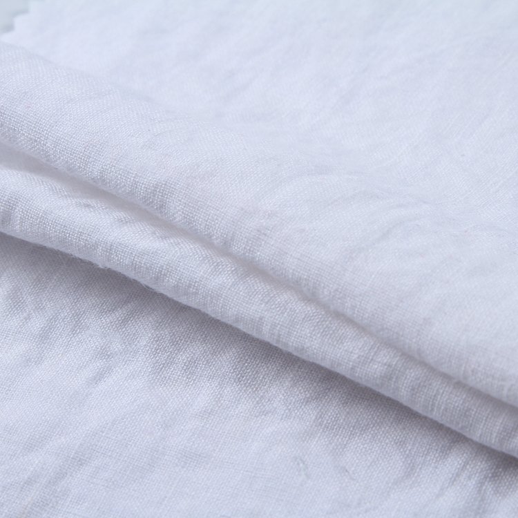 Shaoxing textile supplier woven plain dyed white soft 100% pure linen fabric